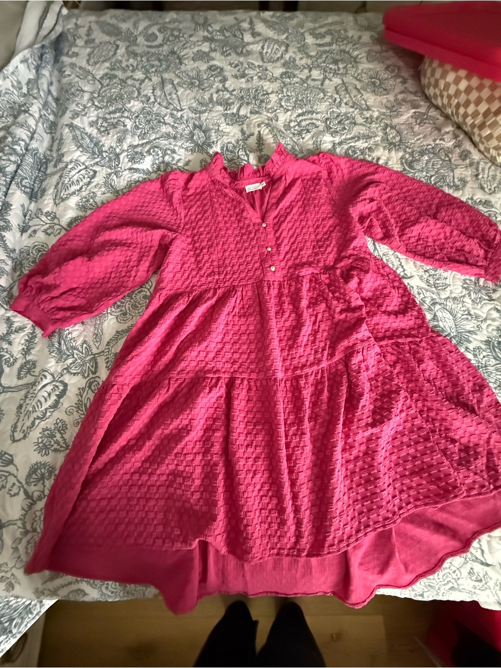 Breastfeeding friendly Pink Babydoll Dress